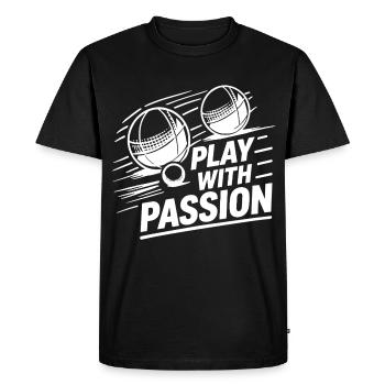 Jouez avec passion Boule Petanque Sport - T-shirt Premium bio Homme - noir - Devant - Nico (187cm)