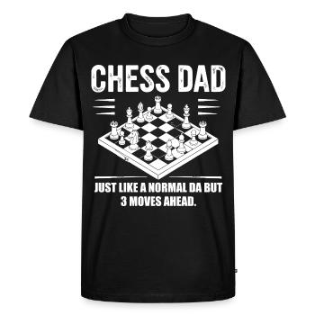 Échecs : Le Meilleur Design pour Papa et Papy - T-shirt Premium bio Homme - noir - Devant - Nico (187cm)