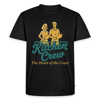 Pickleball Kitchen Crew Heart Of The Court Funny - Men's Premium Organic T-Shirt - black - Front - Nico (187cm)