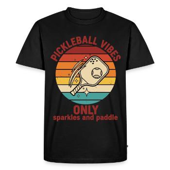 Les joueurs drôles de pickleball adorent les raquettes de pickleball - T-shirt Premium bio Homme - noir - Devant - Nico (187cm)