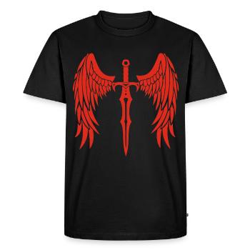 Red Winged Sword - Men's Premium Organic T-Shirt - black - Front - Nico (187cm)