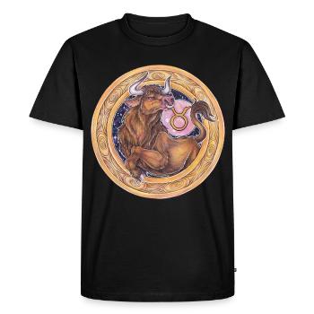 Zodiac Sign Zodiac Taurus Taurus Gift - Men's Premium Organic T-Shirt - black - Front - Nico (187cm)