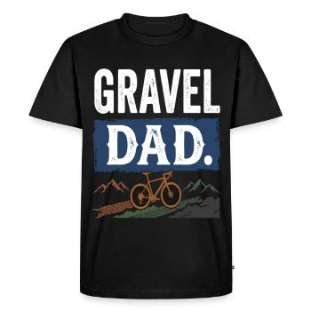 Vélo de Papa Gravel Aventure à vélo de Papa - T-shirt Premium bio Homme - noir - Devant - Nico (187cm)