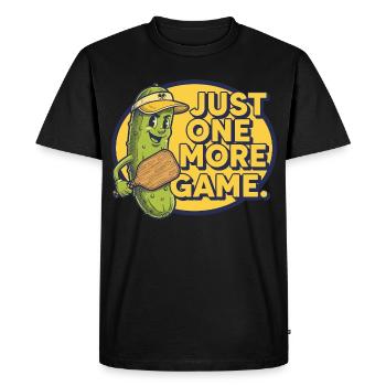 Joueur drôle de pickleball Juste un jeu de plus amour - T-shirt Premium bio Homme - noir - Devant - Nico (187cm)