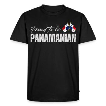 Fier Panaméen, j’aime Panama - T-shirt Premium bio Homme - noir - Devant - Nico (187cm)