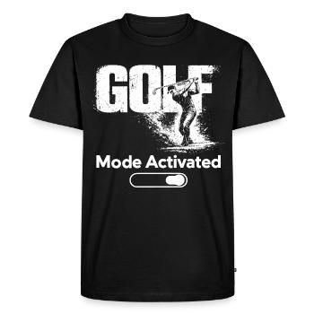 T-shirt de golf Golf Fashion Golf Activé Cadeau de Golfeur - T-shirt Premium bio Homme - noir - Devant - Nico (187cm)