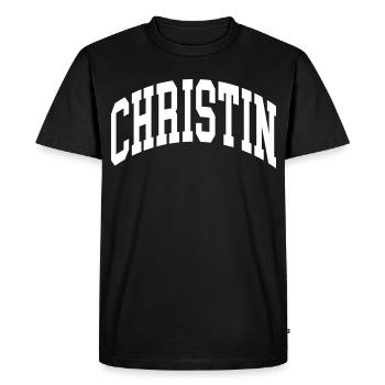 chrétien - T-shirt Premium bio Homme - noir - Devant - Nico (187cm)