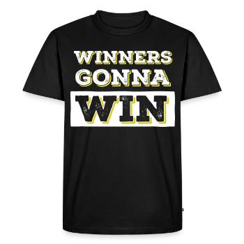 Les gagnants vont gagner la catégorie Typographie en gras - T-shirt Premium bio Homme - noir - Devant - Nico (187cm)