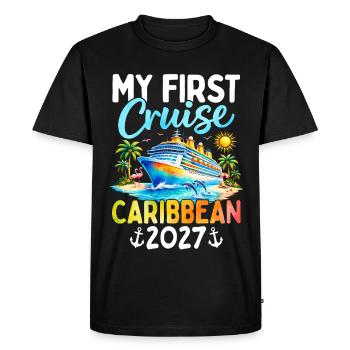 Ma première croisière dans les Caraïbes 2027 - T-shirt Premium bio Homme - noir - Devant - Nico (187cm)