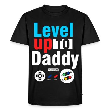 Chemise Monte de niveau jusqu’à Papa Gamer - T-shirt Premium bio Homme - noir - Devant - Nico (187cm)