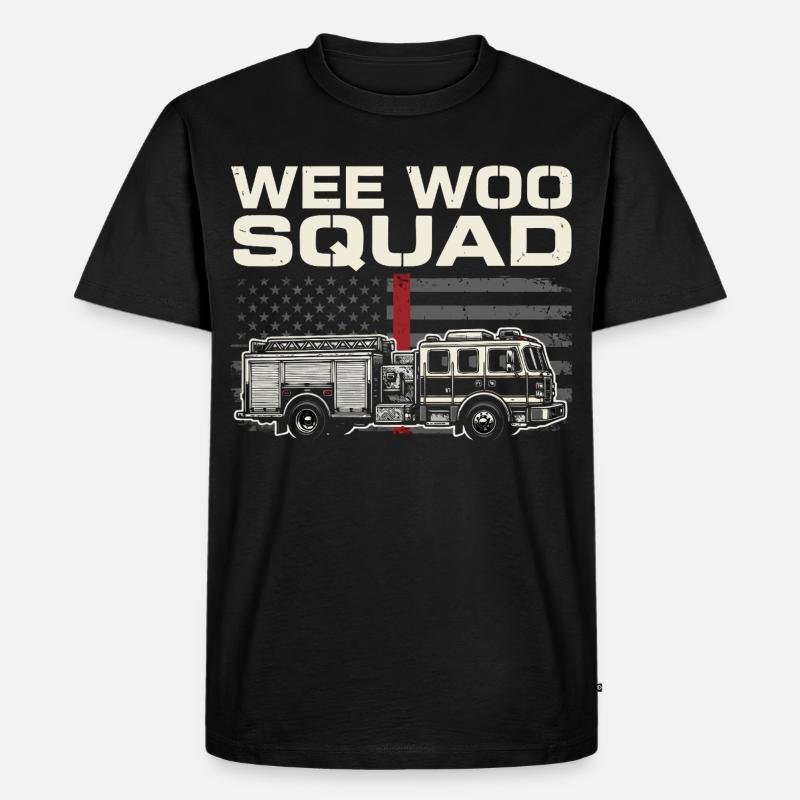Wee Woo Squad Rettungsdienst Design - Männer Premium Bio T-Shirt - Schwarz