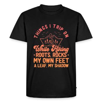 Contes de Sentier : Racines et Ombres - T-shirt Premium bio Homme - noir - Devant - Nico (187cm)