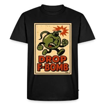 Lâche une bombe F Olive Bomb - T-shirt Premium bio Homme - noir - Devant - Nico (187cm)