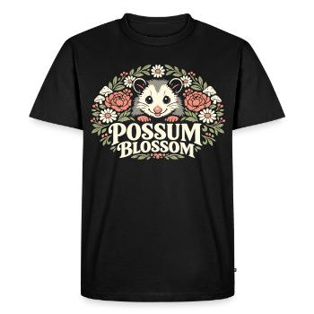 Fleur d’opossum - T-shirt Premium bio Homme - noir - Devant - Nico (187cm)