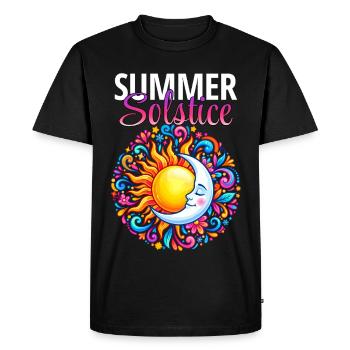 Litha Pagan Solstice d’été Midsommar - T-shirt Premium bio Homme - noir - Devant - Nico (187cm)