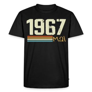 Mai 1967 - T-shirt Premium bio Homme - noir - Devant - Nico (187cm)