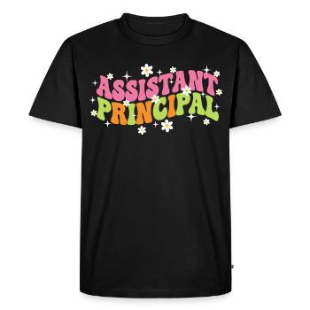 Directeur adjoint Retro Groovy - T-shirt Premium bio Homme - noir - Devant - Nico (187cm)