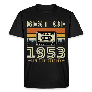 1953 Vintage Rétro Cadeau D'anniversaire - T-shirt Premium bio Homme - noir - Devant - Nico (187cm)
