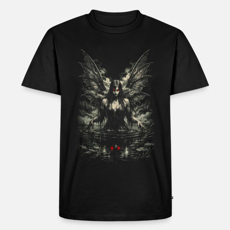 Fairycore Fee Gotisch - Männer Premium Bio T-Shirt - Schwarz