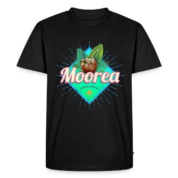 Moorea French Polynesia Island Souvenir - Men's Premium Organic T-Shirt - black - Front - Nico (187cm)