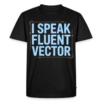 Designer de logos : je parle couramment graphiste vectoriel - T-shirt Premium bio Homme - noir - Devant - Nico (187cm)