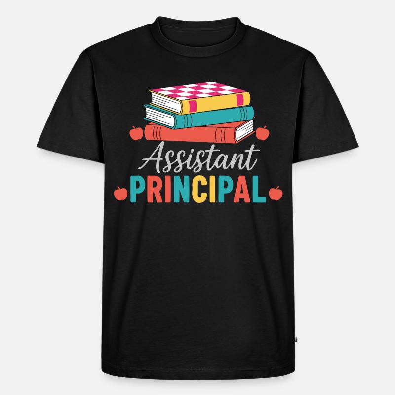 Konrektor Assistant Principal Bücher - Männer Premium Bio T-Shirt - Schwarz
