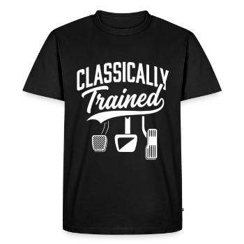 Classically Trained with Dimmer Manual Car - Men's Premium Organic T-Shirt - black - Front - Nico (187cm)