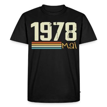 Mai 1978 - T-shirt Premium bio Homme - noir - Devant - Nico (187cm)