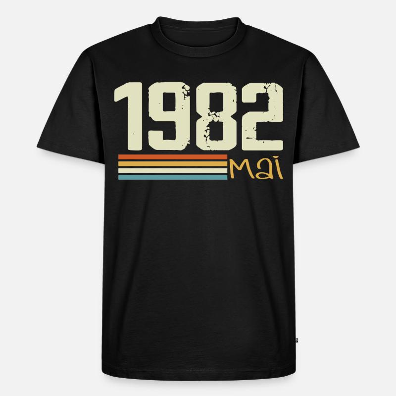 Mai 1982 - Männer Premium Bio T-Shirt - Schwarz