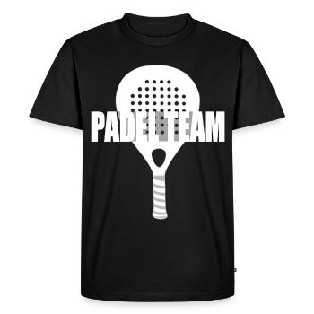 Padel team - Men's Premium Organic T-Shirt - black - Front - Nico (187cm)