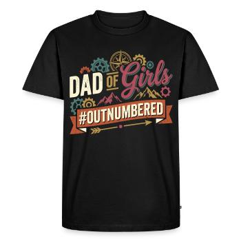 Papa des filles surpassés en nombre Papa au tournevis - T-shirt Premium bio Homme - noir - Devant - Nico (187cm)