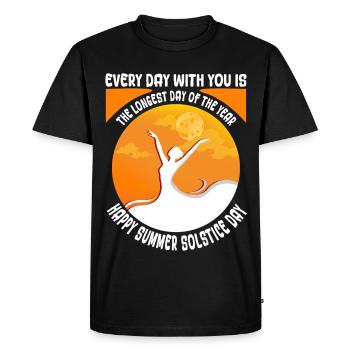Litha Pagan Solstice d’été Midsommar - T-shirt Premium bio Homme - noir - Devant - Nico (187cm)