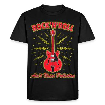 Le rock 'n' roll n’est pas de la pollution sonore - T-shirt Premium bio Homme - noir - Devant - Nico (187cm)