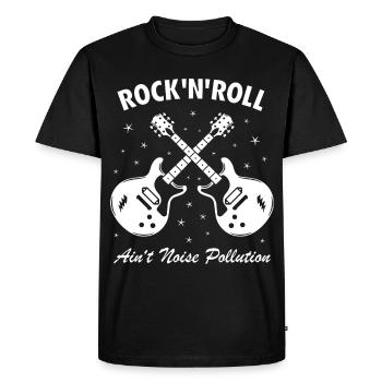 Le rock 'n' roll n’est pas de la pollution sonore - T-shirt Premium bio Homme - noir - Devant - Nico (187cm)