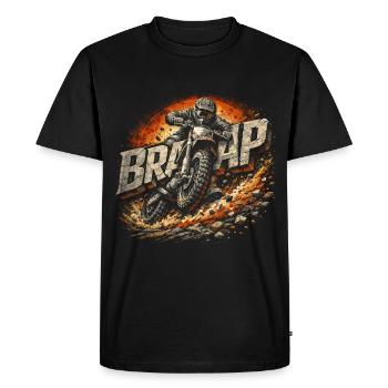 Dirtbike Dirt Bike Motocross Braaap - Men's Premium Organic T-Shirt - black - Front - Nico (187cm)