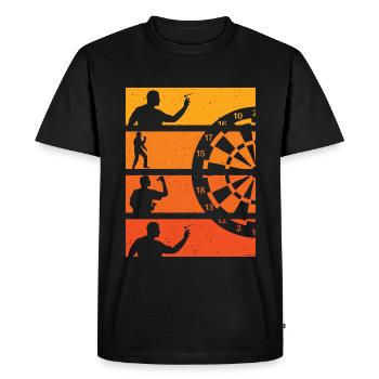 Fléchette Battement De Cœur Joueur Fléchette Darts - T-shirt Premium bio Homme - noir - Devant - Nico (187cm)