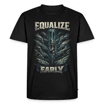 Apnée libre Égalisation précoce - T-shirt Premium bio Homme - noir - Devant - Nico (187cm)