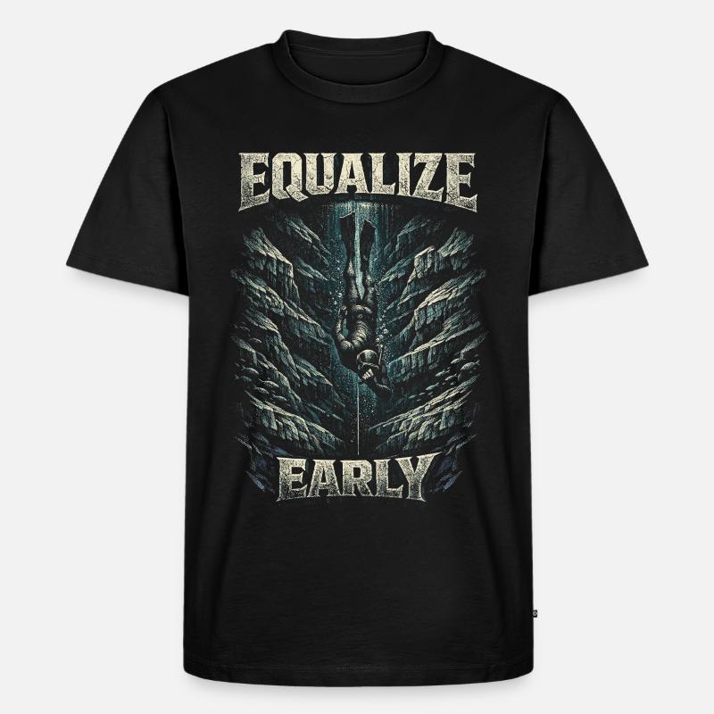 Apnoetauchen Freitauchen Equalize Early - Männer Premium Bio T-Shirt - Schwarz