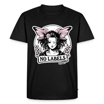 No Labels Butterfly Girl Dating - Men's Premium Organic T-Shirt - black - Front - Nico (187cm)