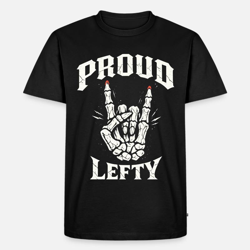 Proud Lefty - Männer Premium Bio T-Shirt - Schwarz