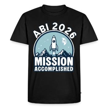 Abi 2026 - Mission accomplished - Men's Premium Organic T-Shirt - black - Front - Nico (187cm)