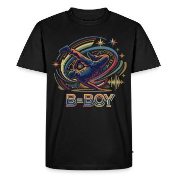 Breakdance B-Boy Hip Hop Streetdance - T-shirt Premium bio Homme - noir - Devant - Nico (187cm)