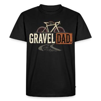 Gravel Bike Papa Fahrrad Tout-terrain Papa - T-shirt Premium bio Homme - noir - Devant - Nico (187cm)