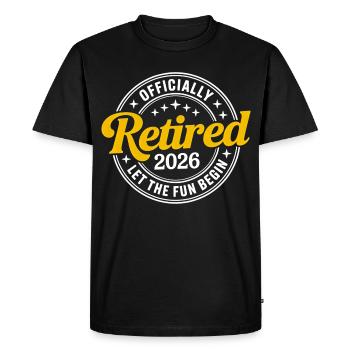 Retired 2026 Funny Retired Graphic Men Retirement - Men's Premium Organic T-Shirt - black - Front - Nico (187cm)