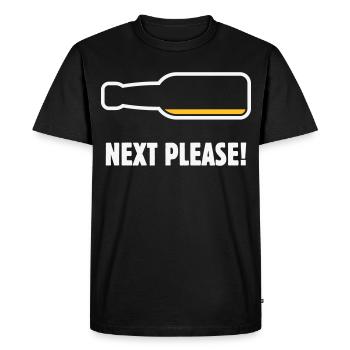 Next Please! (Beer / Beer / NEG 2C) - Men's Premium Organic T-Shirt - black - Front - Nico (187cm)