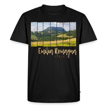 Emilia-Romagna in Italy Panorama Souvenir - Men's Premium Organic T-Shirt - black - Front - Nico (187cm)
