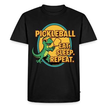 Pickleball Mange Sommeil Répétition Joueur drôle - T-shirt Premium bio Homme - noir - Devant - Nico (187cm)