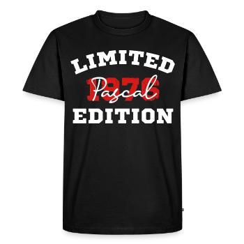 Edition Limitee Pascal 1976 - T-shirt Premium bio Homme - noir - Devant - Nico (187cm)