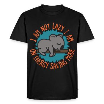 I’m Not Lazy Koala Energy Saving Mode - Men's Premium Organic T-Shirt - black - Front - Nico (187cm)