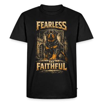 Rottweiler Dog - Men's Premium Organic T-Shirt - black - Front - Nico (187cm)